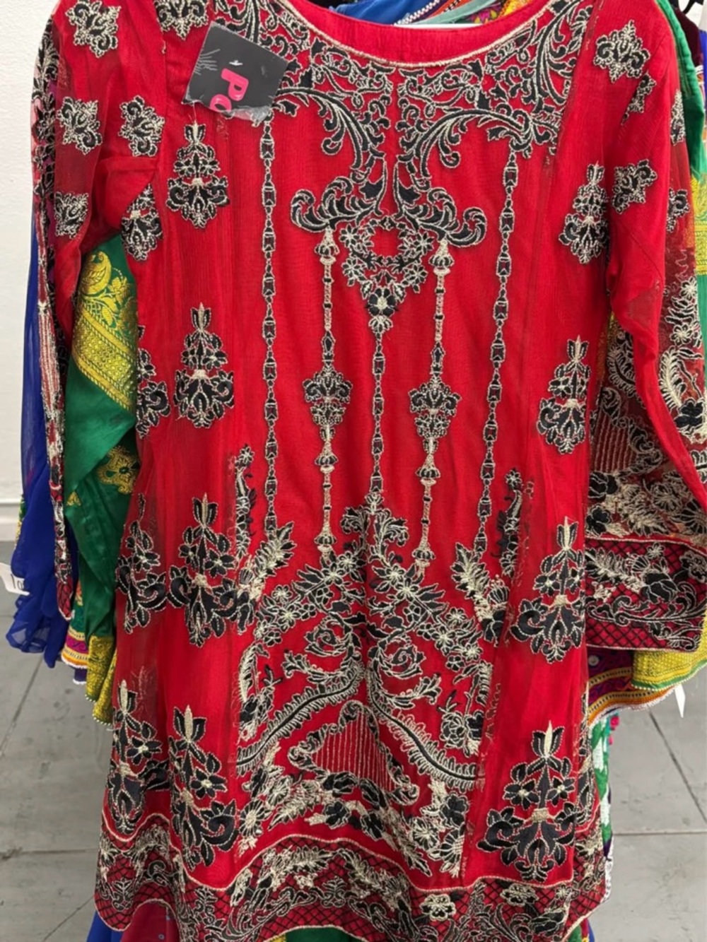 Red Embroidered Women's Salwar Kameez - Elegant Festive Wear